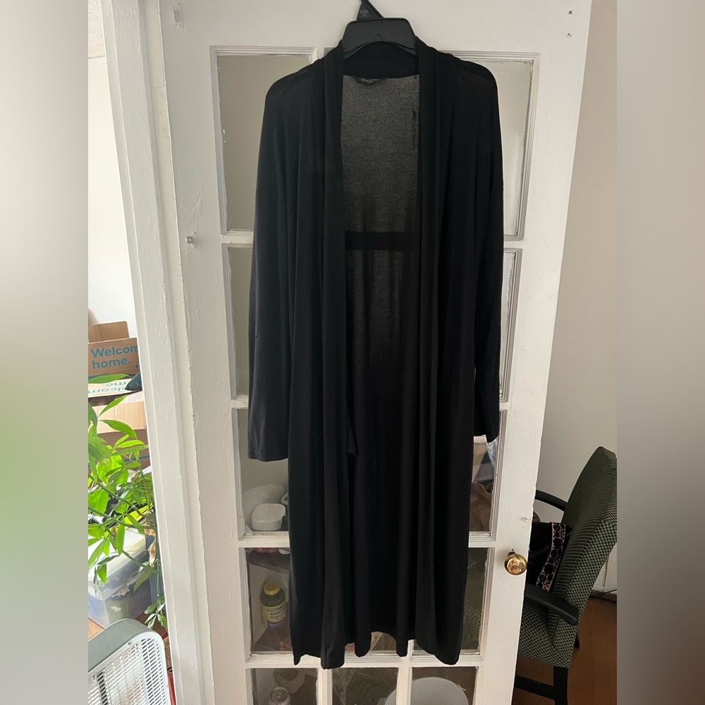 Black Long Open Cardigan Banana Republic